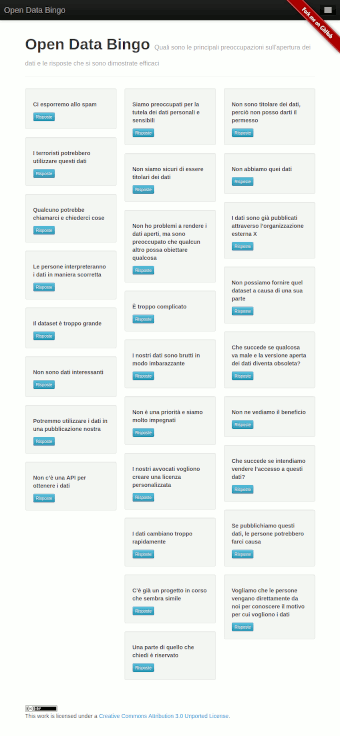 O Open Data Bingo italiano